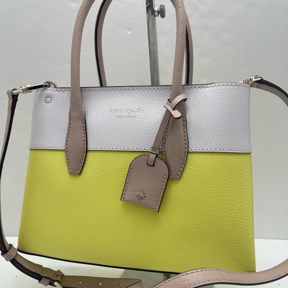 Kate Spade Eva Colorblock Small Top Zip Satchel Crossbody 
Limelight Multi 
NWT